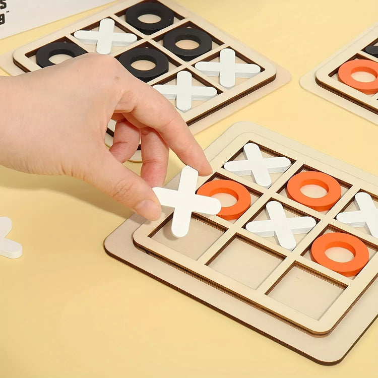 Wooden Tic Tac Toe Mini Board Game